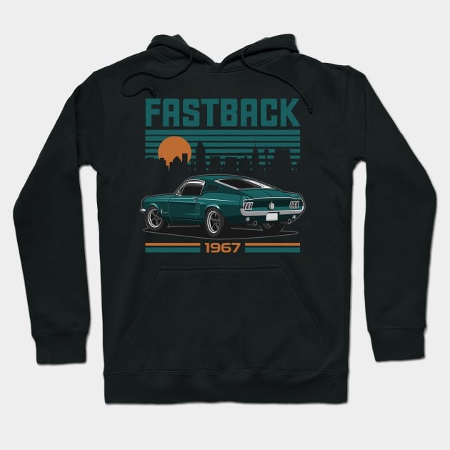 1967 Mustang GT Fastback Hoodie by squealtires